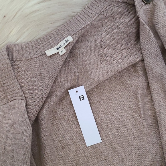 NWT LAmade tan cardigan XS silk & cashmere - Picture 9 of 9